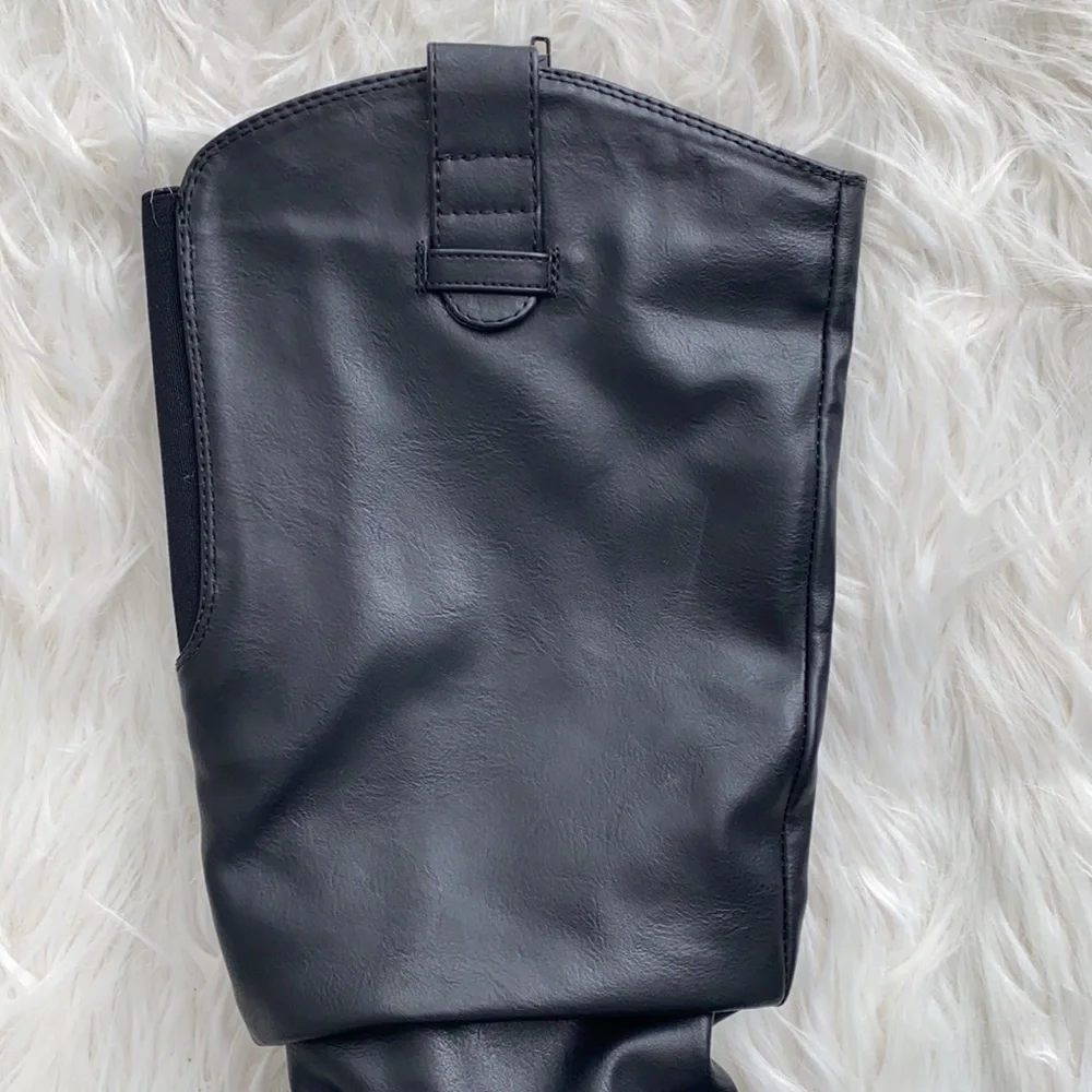 White Mountain | Faux Leather Black Boots